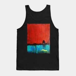 Tree with red sky Tank Top